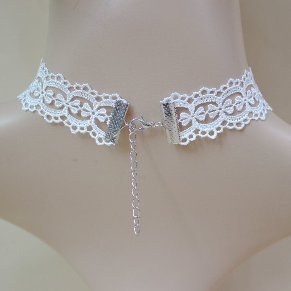 Wedding White Lace Princess Miyanobu Pearl Necklace - Picture 3 of 5